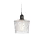 Innovations Lighting Niagra 7" Wide Mini Pendant Matte Black / Clear