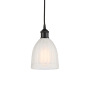 Innovations Lighting Brookfield 6" Wide Mini Pendant Matte Black / White