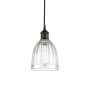 Innovations Lighting Brookfield 6" Wide Mini Pendant Matte Black / Clear