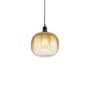 Innovations Lighting Brookhaven Sphere 11" Wide Mini Pendant Matte Black / Amber