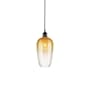 Innovations Lighting Brookhaven Flute 7" Wide Mini Pendant Matte Black / Amber