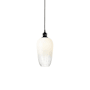 Innovations Lighting Brookhaven Flute 7" Wide Mini Pendant Matte Black / Opal