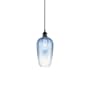 Innovations Lighting Brookhaven Flute 7" Wide Mini Pendant Matte Black / Sapphire Blue