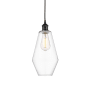 Innovations Lighting Cindyrella 7" Wide Mini Pendant Matte Black / Clear
