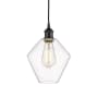 Innovations Lighting Cindyrella 8" Wide Mini Pendant Matte Black / Clear