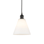 Innovations Lighting Edison 8" Wide Mini Pendant Matte Black / Matte White