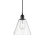 Innovations Lighting Edison 8" Wide Mini Pendant Matte Black / Clear