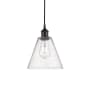 Innovations Lighting Edison 8" Wide Mini Pendant Matte Black / Seedy