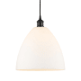 Innovations Lighting Edison Dome 12" Wide Pendant Matte Black / Matte White