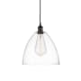 Innovations Lighting Edison Dome 12" Wide Pendant Matte Black / Clear