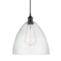 Innovations Lighting Edison Dome 12" Wide Pendant Matte Black / Seedy