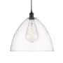 Innovations Lighting Edison Dome 16" Wide Pendant Matte Black / Clear