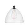 Innovations Lighting Edison Dome 16" Wide Pendant Matte Black / Seedy