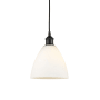 Innovations Lighting Edison 8" Wide Mini Pendant Matte Black / Matte White