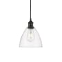 Innovations Lighting Edison 8" Wide Mini Pendant Matte Black / Clear