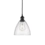 Innovations Lighting Edison 8" Wide Mini Pendant Matte Black / Seedy