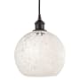 Innovations Lighting White Mouchette 10" Wide Cord-Hung Mini Pendant Oil Rubbed Bronze