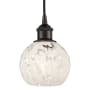 Innovations Lighting White Mouchette 6" Wide Cord-Hung Mini Pendant Oil Rubbed Bronze