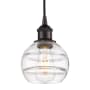 Innovations Lighting Rochester 6" Wide Cord-Hung Mini Pendant Oil Rubbed Bronze / Clear