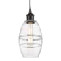 Innovations Lighting Vaz 6" Wide Cord-Hung Mini Pendant Oil Rubbed Bronze / Clear