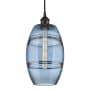 Innovations Lighting Vaz 8" Wide Cord-Hung Mini Pendant Oil Rubbed Bronze / Princess Blue