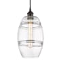 Innovations Lighting Vaz 8" Wide Cord-Hung Mini Pendant Oil Rubbed Bronze / Clear