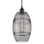 Innovations Lighting Vaz 8" Wide Cord-Hung Mini Pendant Oil Rubbed Bronze / Light Smoke