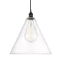Innovations Lighting Edison Cone 16" Wide Pendant Oil Rubbed Bronze / Clear