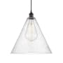 Innovations Lighting Edison Cone 16" Wide Pendant Oil Rubbed Bronze / Seedy