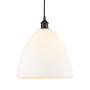 Innovations Lighting Edison Dome 12" Wide Pendant Oil Rubbed Bronze / Matte White