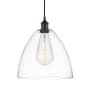 Innovations Lighting Edison Dome 12" Wide Pendant Oil Rubbed Bronze / Clear