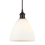 Innovations Lighting Edison 8" Wide Mini Pendant Oil Rubbed Bronze / Matte White