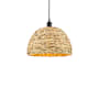 Innovations Lighting Woven Rattan 16" Wide Pendant Oil Rubbed Bronze / Natural