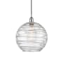 Innovations Lighting Athens 12" Wide Pendant Polished Chrome / Clear Deco Swirl