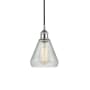 Innovations Lighting Conesus 6" Wide Mini Pendant Polished Chrome / Clear Crackle