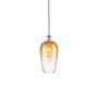 Innovations Lighting Brookhaven Flute 7" Wide Mini Pendant Polished Chrome / Amber
