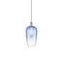 Innovations Lighting Brookhaven Flute 7" Wide Mini Pendant Polished Chrome / Sapphire Blue