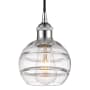 Innovations Lighting Rochester 6" Wide Cord-Hung Mini Pendant Polished Chrome / Clear