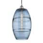 Innovations Lighting Vaz 10" Wide Cord-Hung Mini Pendant Polished Chrome / Princess Blue