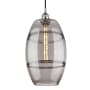 Innovations Lighting Vaz 10" Wide Cord-Hung Mini Pendant Polished Chrome / Light Smoke