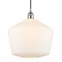 Innovations Lighting Cindyrella 12" Wide Pendant Polished Chrome / Cased Matte White