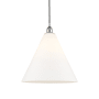 Innovations Lighting Edison Cone 16" Wide Pendant Polished Chrome / Matte White