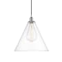 Innovations Lighting Edison Cone 16" Wide Pendant Polished Chrome / Clear