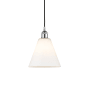 Innovations Lighting Edison 8" Wide Mini Pendant Polished Chrome / Matte White