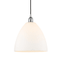 Innovations Lighting Edison Dome 12" Wide Pendant Polished Chrome / Matte White