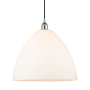 Innovations Lighting Edison Dome 16" Wide Pendant Polished Chrome / Matte White