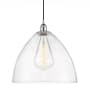 Innovations Lighting Edison Dome 16" Wide Pendant Polished Chrome / Seedy