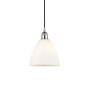 Innovations Lighting Edison 8" Wide Mini Pendant Polished Chrome / Matte White