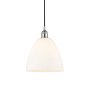 Innovations Lighting Edison 9" Wide Mini Pendant Polished Chrome / Matte White