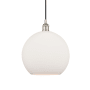 Innovations Lighting Athens 12" Wide Pendant Polished Nickel / Matte White